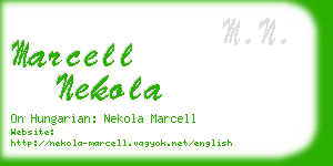 marcell nekola business card